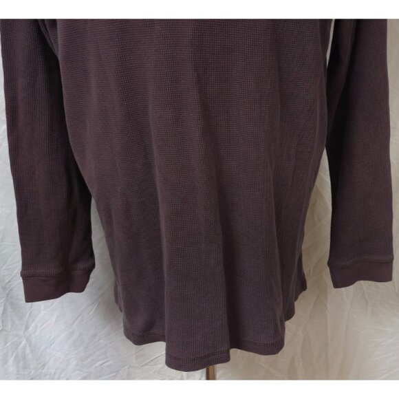 KingSize Mens 3XLT Purple Waffle Thermal Cotton Blend Outdoors Big Henley Shirt - Picture 3 of 11